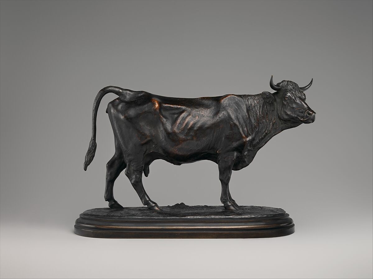 Cow, Isidore Bonheur (French, Bordeaux, 1827–1901), Bronze, French 