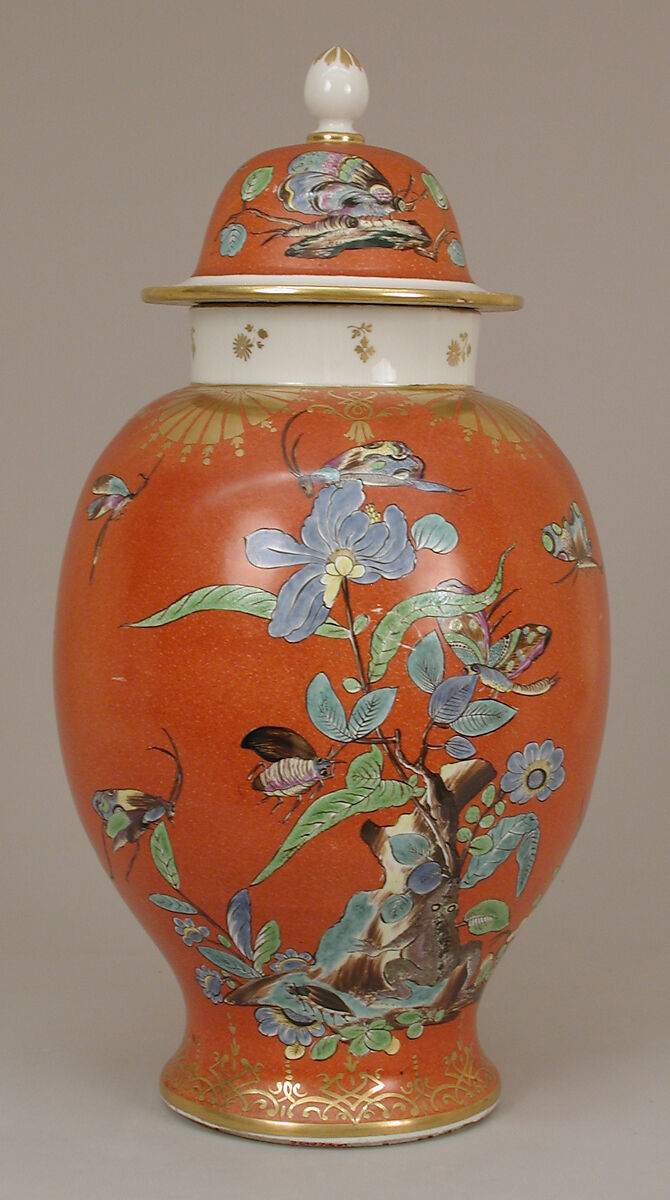 Vase with cover (one of a pair), Meissen Manufactory (German, 1710–present), Hard-paste porcelain, German, Meissen