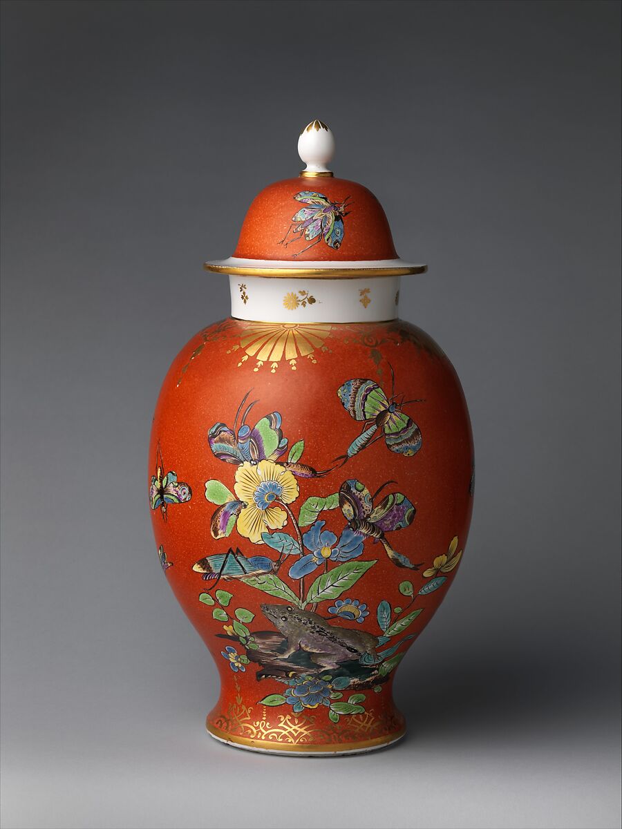 Vase with cover (one of a pair), Meissen Manufactory (German, 1710–present), Hard-paste porcelain, German, Meissen 