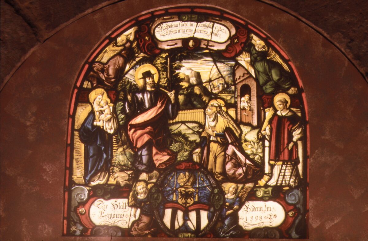 Noli Me Tangere, Painted by Franz Fallenter (Freiburg im Breisgau ca. 1550–ca. 1616 Lucerne), Stained glass, Swiss, Lucerne