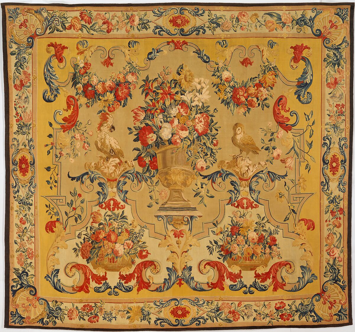 Arabesques from a set of three or more pieces, Possibly designed by Andien de Clermont (French, active 1717–83), Wool, silk (20-22 warps per inch, 9-10 per cm.), British, London 