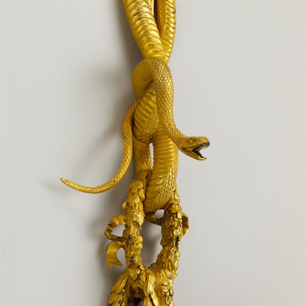 Pair of two-light wall brackets, Gilt bronze, French