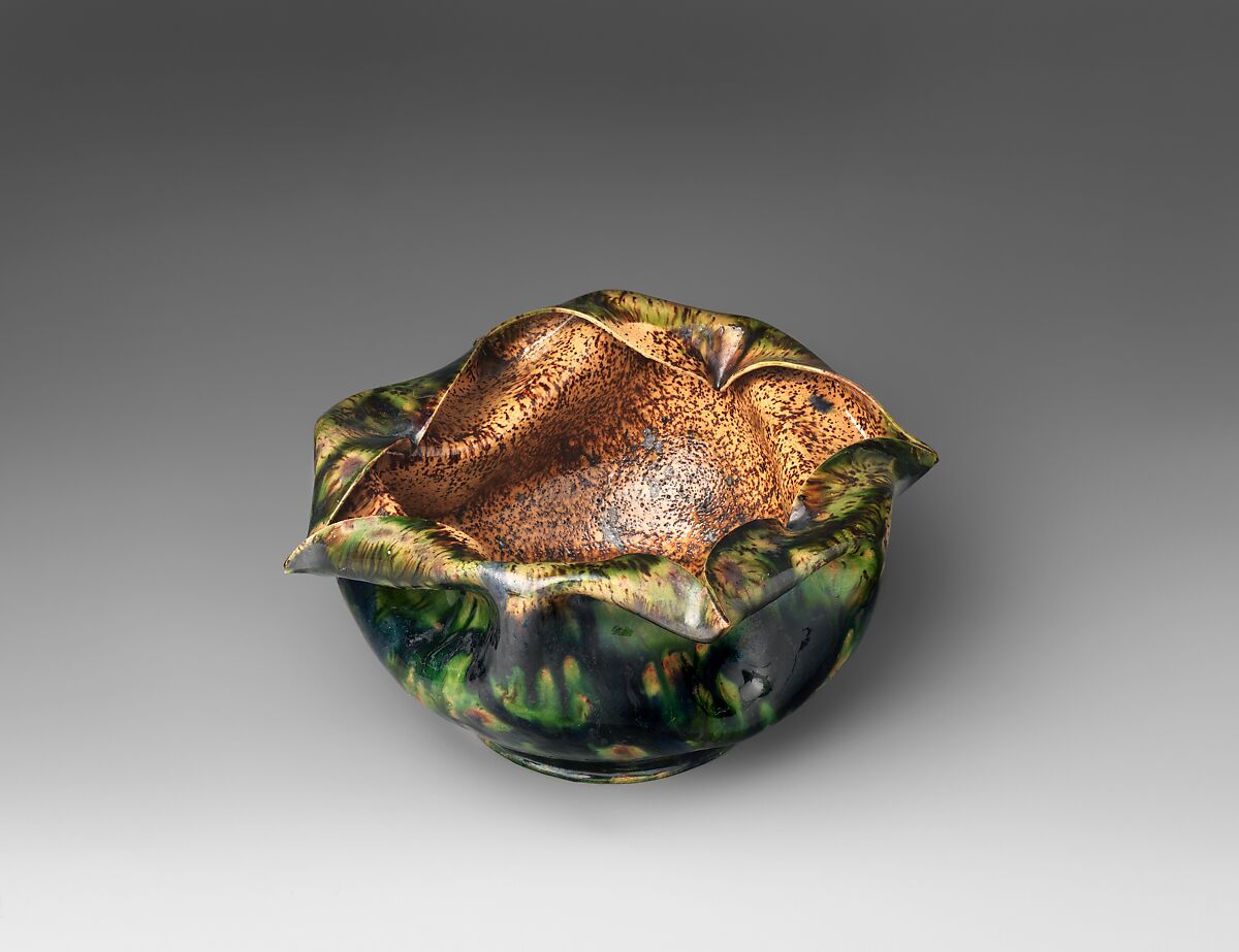 Bowl, George E. Ohr (American, Biloxi, Mississippi 1857–1918  Biloxi, Mississippi), Earthenware, American 