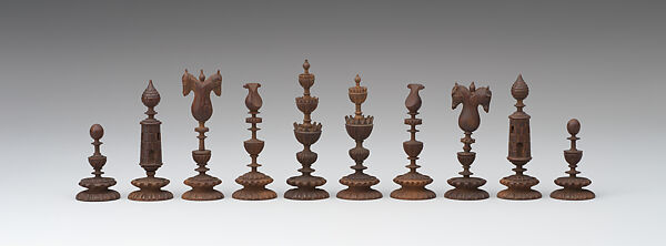 Chessmen (32), Wood, German, Bavaria