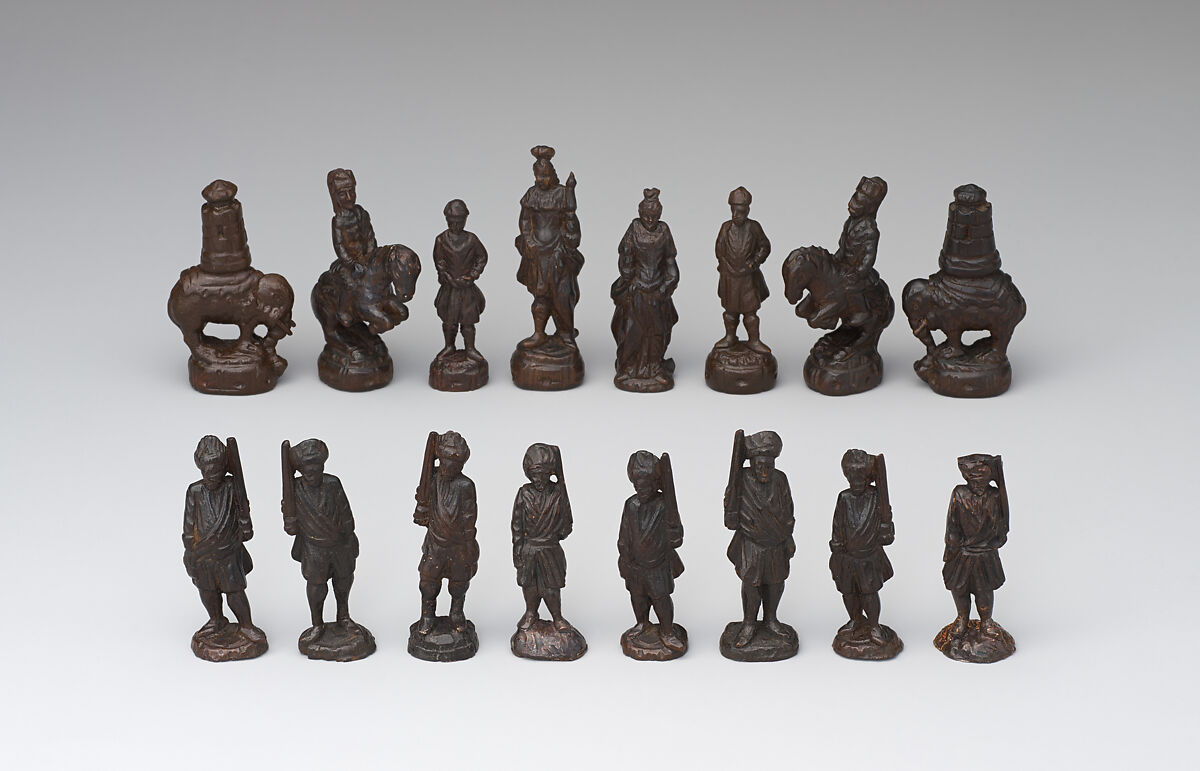 Chessmen (32), Wood, German, Nuremberg