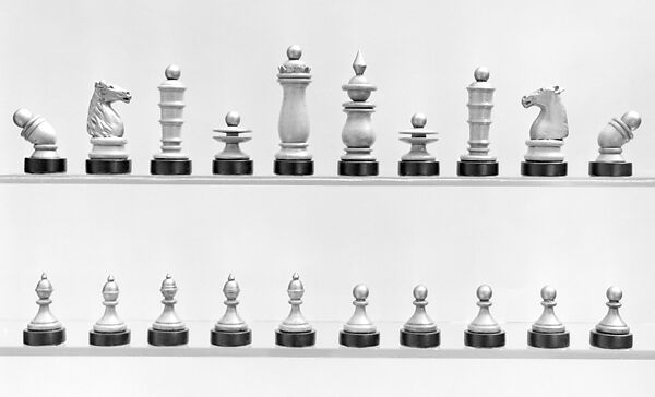 Chess set, Wm. F. Drueke &amp; Co., Grand Rapids, Michigan, Wood, American, Grand Rapids, Michigan 