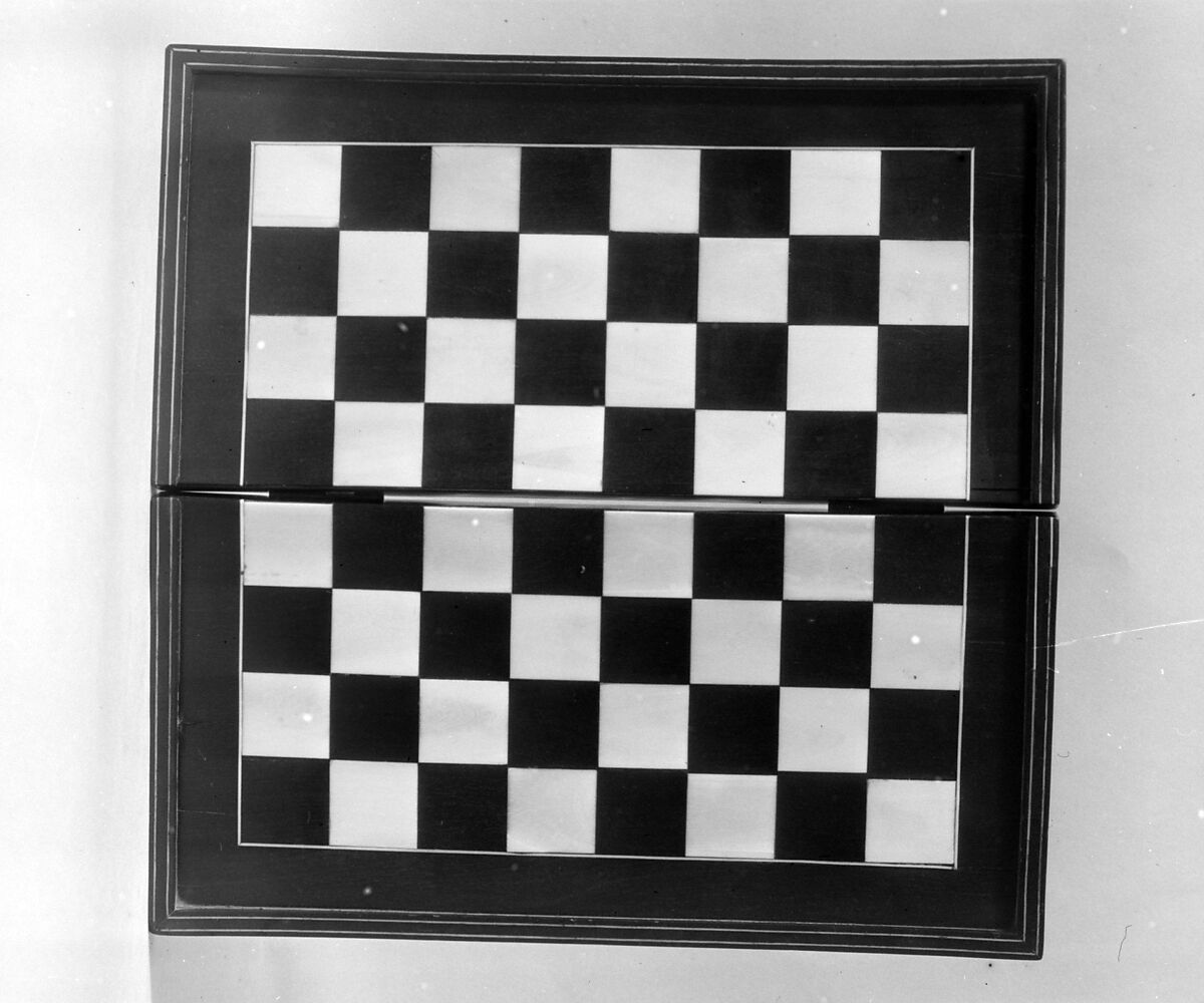 Chessboard, Ebony, ivory, possibly Indo-Portuguese, Goa 