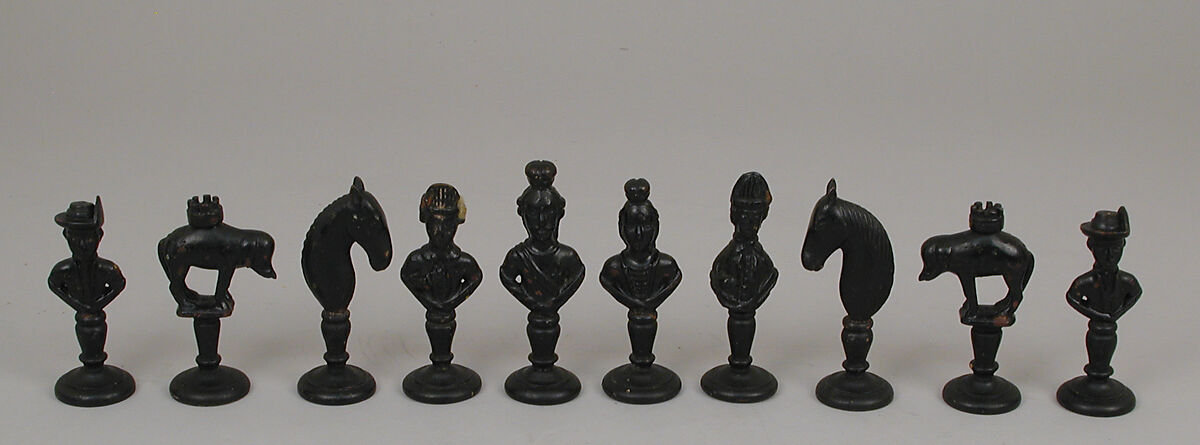 Chessmen (32), Wood, possibly Austrian
