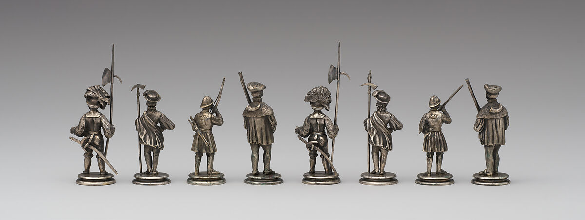 The Field of the Cloth of Gold Chessmen (32), Silver, silver-gilt, German