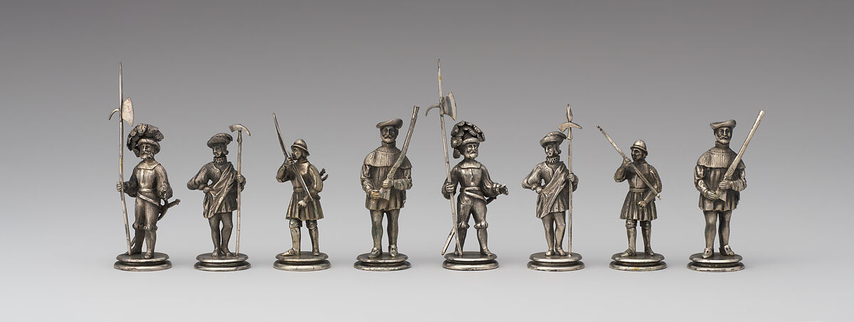 The Field of the Cloth of Gold Chessmen (32), Silver, silver-gilt, German