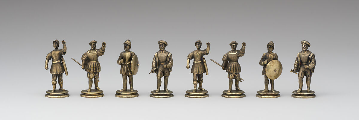 The Field of the Cloth of Gold Chessmen (32), Silver, silver-gilt, German