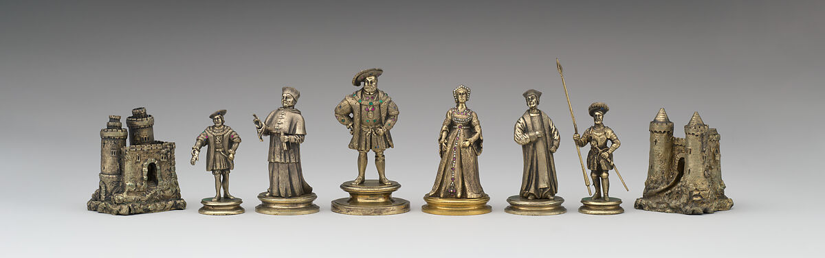 The Field of the Cloth of Gold Chessmen (32), Silver, silver-gilt, German