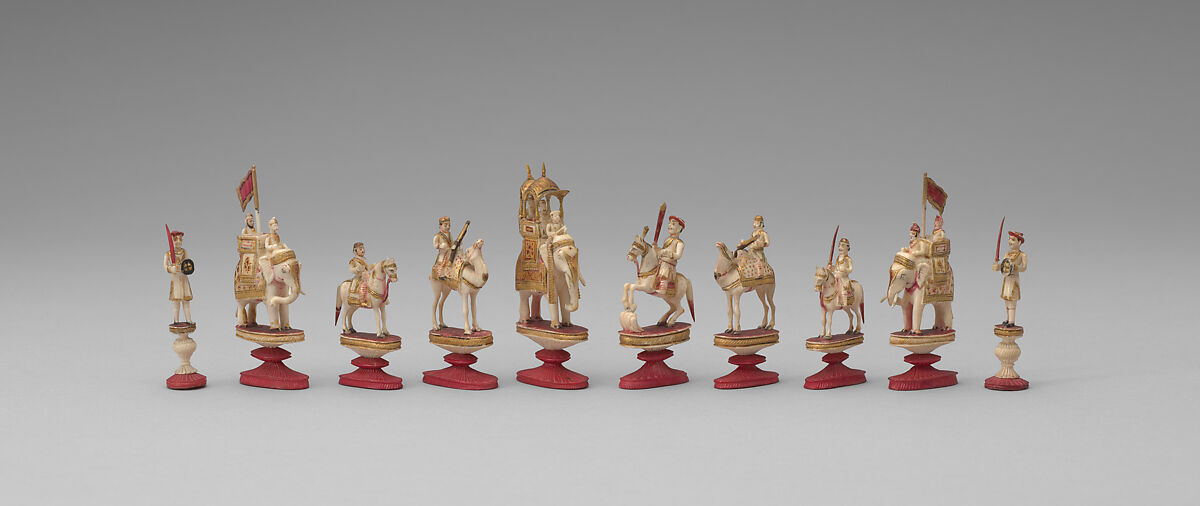 Chessmen (30), Ivory, Indian