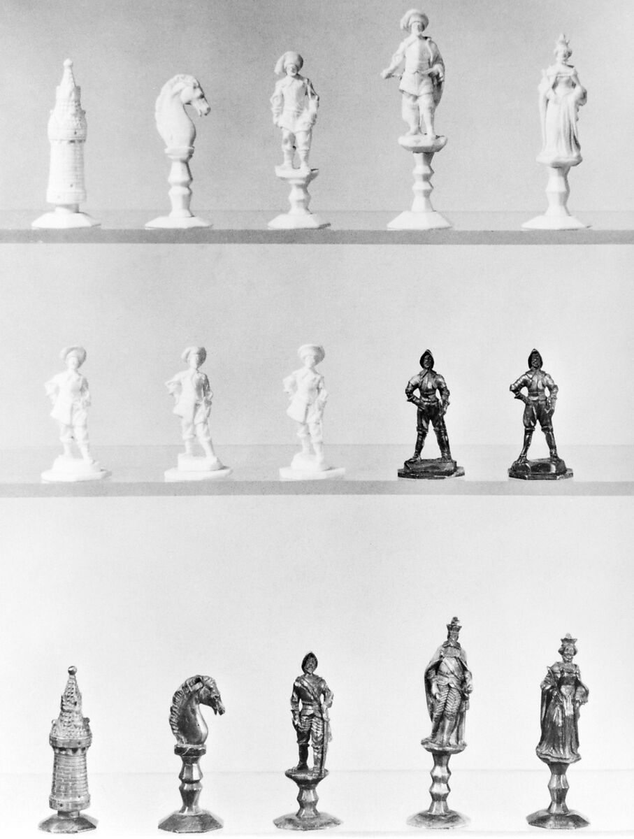 Chess set, Ivory, Dutch 