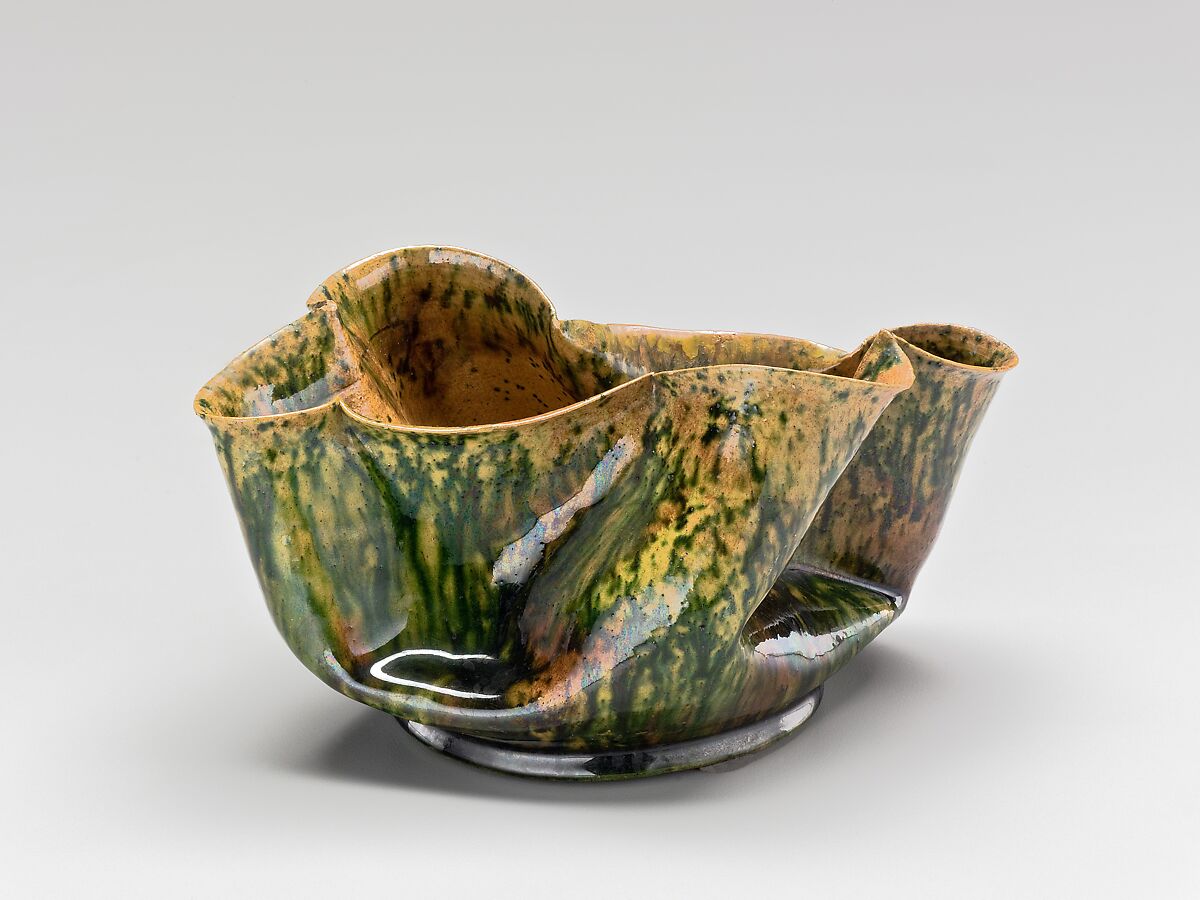 Bowl, George E. Ohr (American, Biloxi, Mississippi 1857–1918  Biloxi, Mississippi), Earthenware, American 