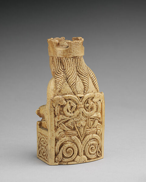 Chessman (King), Elkington &amp; Co. (British, Birmingham, 1829–1963), Plaster, painted cream; "Fictile ivory", British, Birmingham after a Scandinavian original