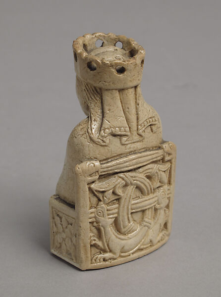 Chessman (Queen), Plaster, painted cream, European