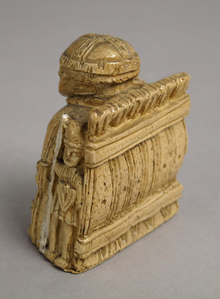 Chessman (King), Plaster, painted cream, European