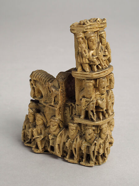 Chessman (King), Plaster, painted cream, European