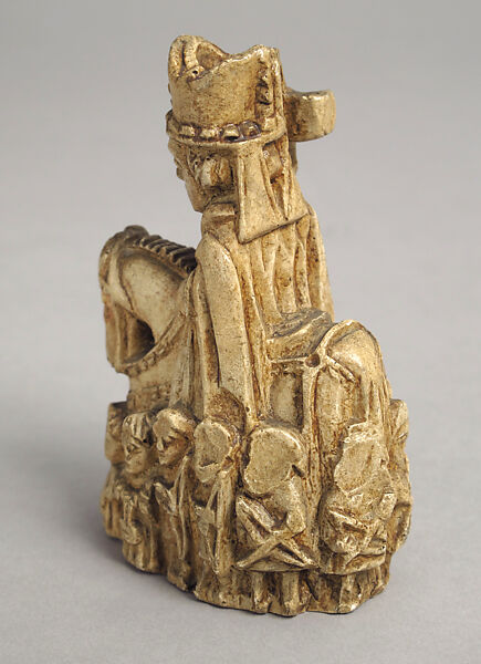 Chessman (Bishop), Plaster, painted pale brown, European