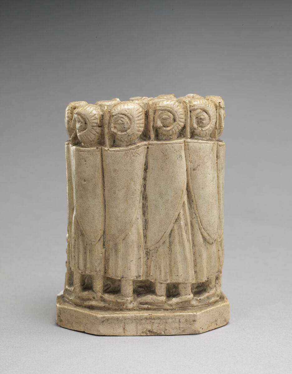 Chessman (King), Elkington &amp; Co. (British, Birmingham, 1829–1963), Plaster, painted white, "Fictile ivory", British, Birmingham, after German original