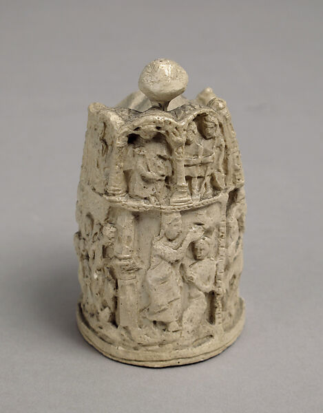 Chessman (King), Plaster, painted white, European