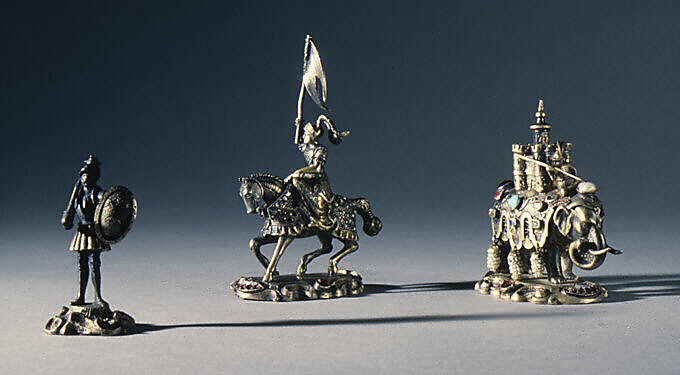 Chessmen (32), Silver, silver gilt, Austrian or Hungarian