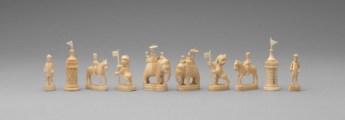Chessmen (32), Ivory, Indian