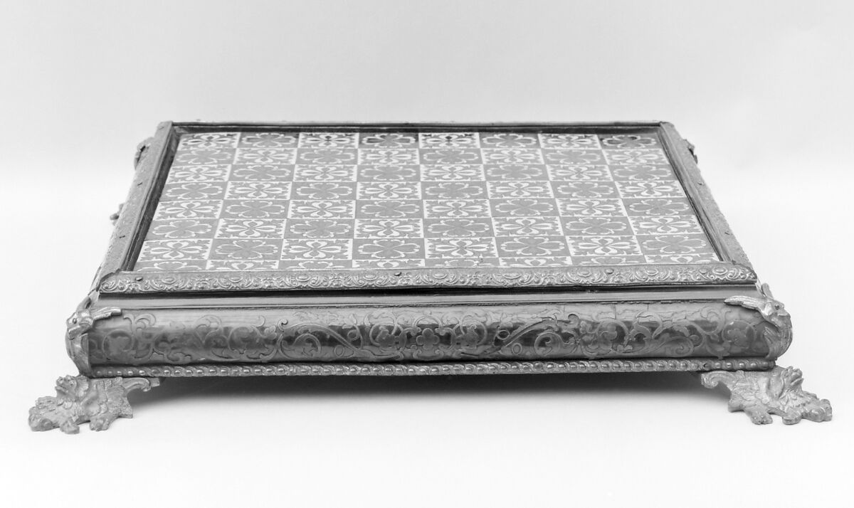 Chessboard, Wood, gilded brass, tortoiseshell, ivory, French