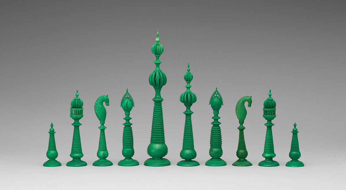 Chessmen (32), Ivory, Indian