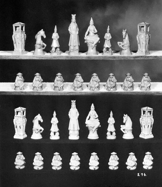 Chessmen (32), H. Meisel and H. Sörgel, Porcelain, German, Volkstedt, Thuringia 