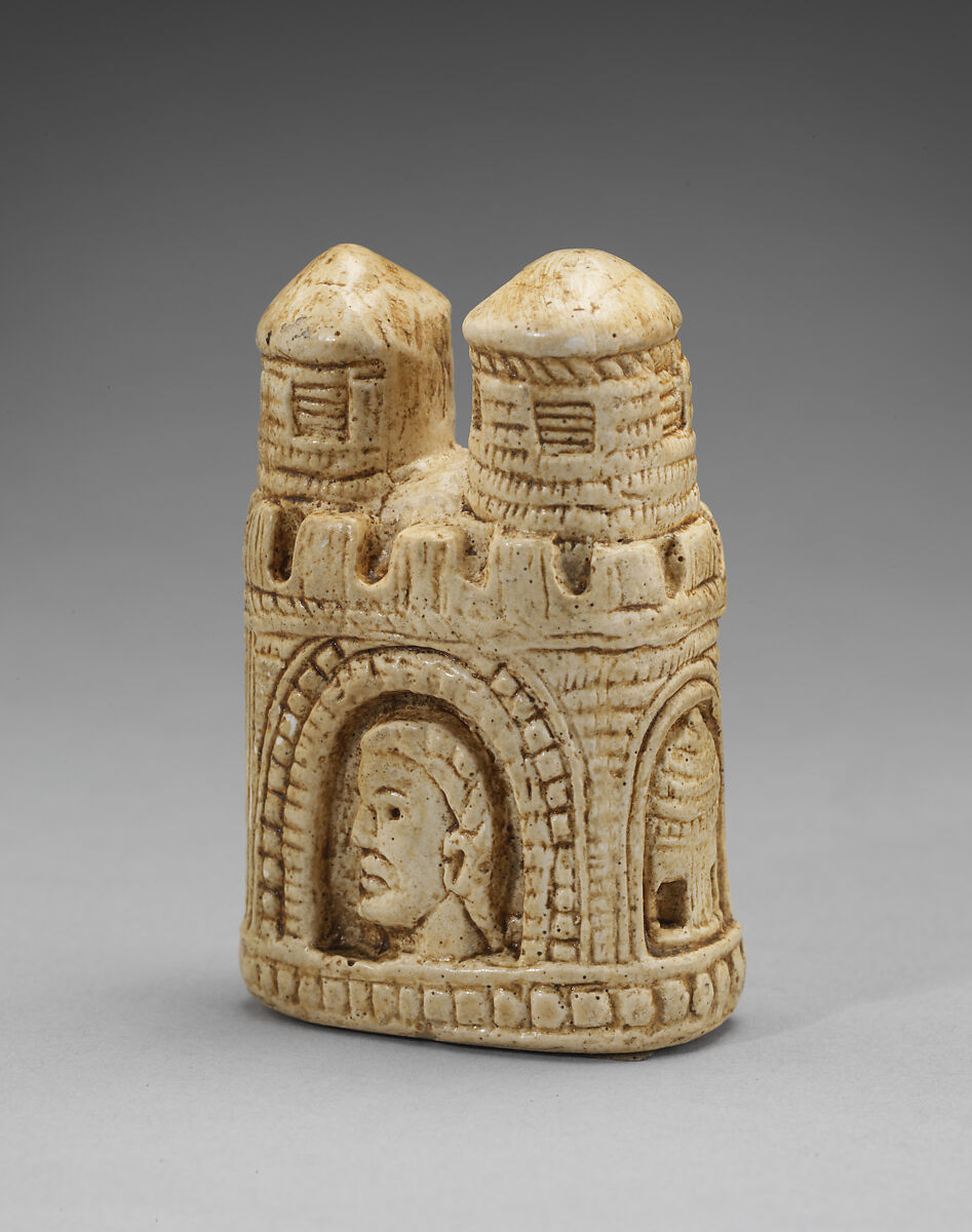 Chessman (King), Elkington &amp; Co. (British, Birmingham, 1829–1963), Plaster, painted yellow; "Fictile ivory", British, Birmingham after a Northern European original