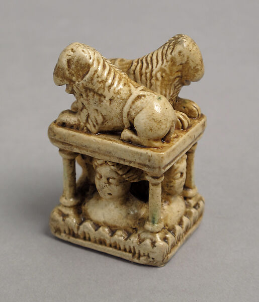 Chessman, Plaster, painted white, European