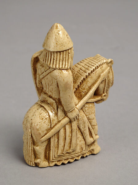 Chessman (Knight), Plaster, painted white, European