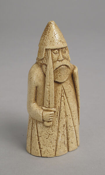 Chessman (Pawn or Rook), Plaster, painted white, European 