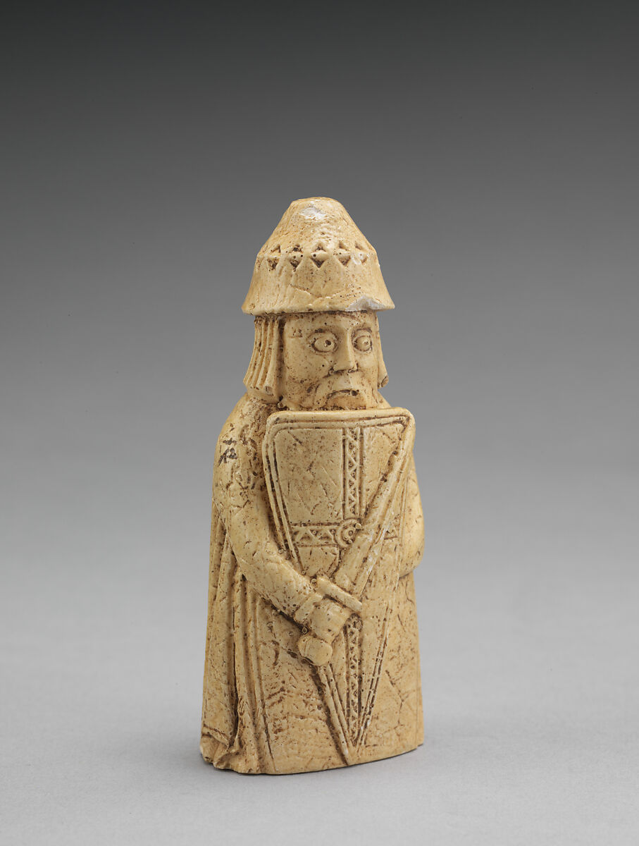 Chessman (Rook), Elkington &amp; Co. (British, Birmingham, 1829–1963), Plaster, painted white, British, Birmingham after a Scandinavian original 