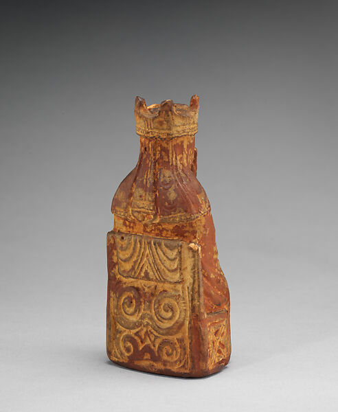 Chessman (Queen), Elkington &amp; Co. (British, Birmingham, 1829–1963), Plaster, painted red; "Fictile ivory", British, Birmingham after a Scandinavian original