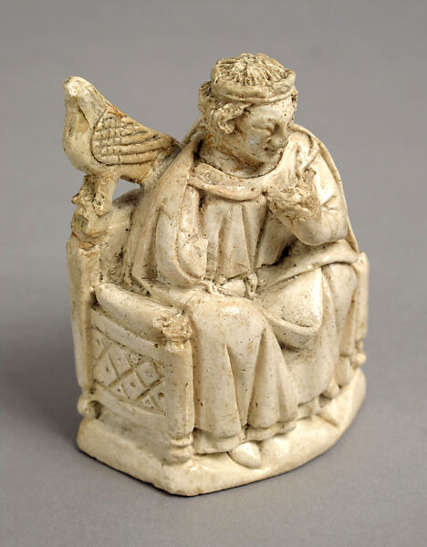 Chessman (King), Plaster, painted white, European 