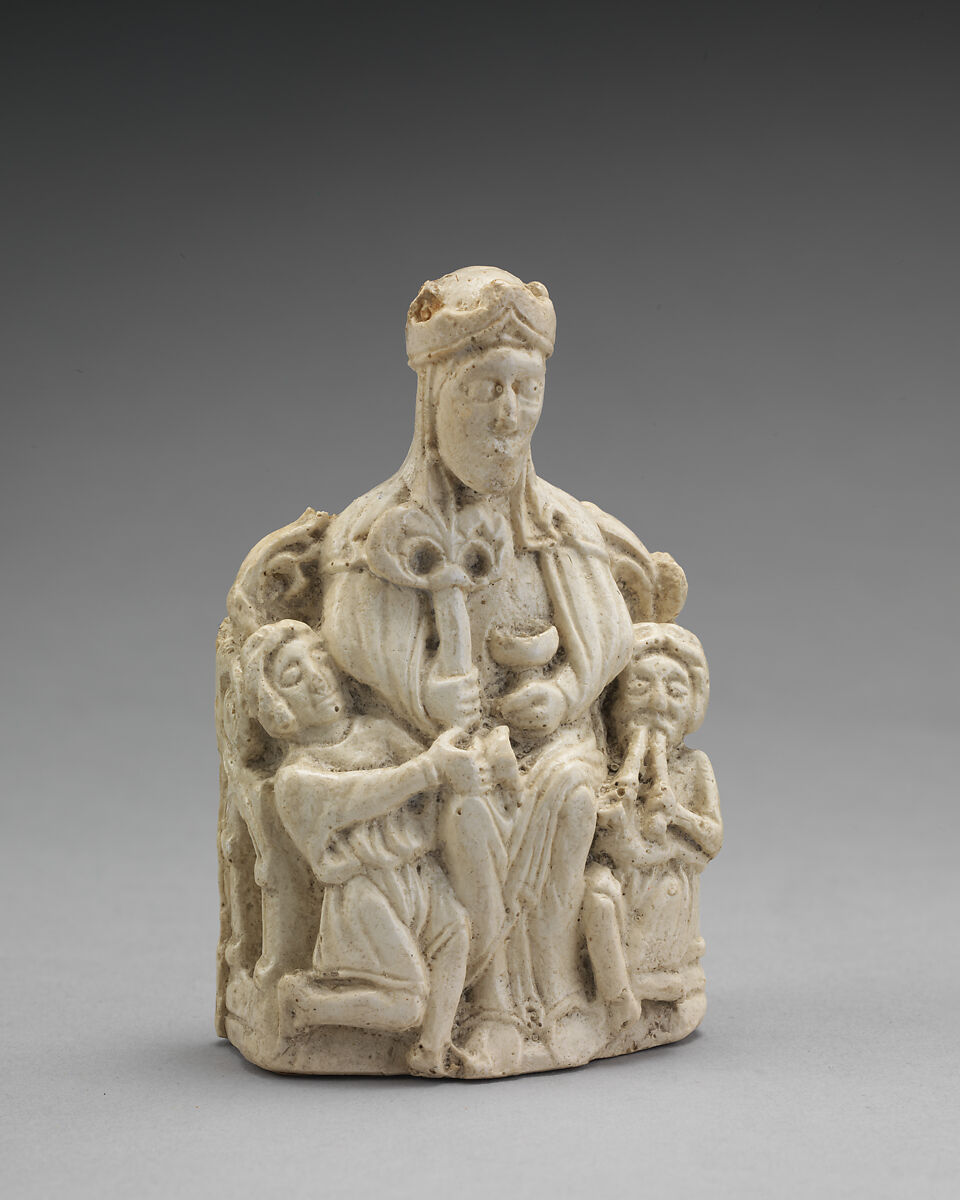 Chessman (Queen), Elkington &amp; Co. (British, Birmingham, 1829–1963), Plaster, painted white; "Fictile ivory", British, Birmingham, after German original 