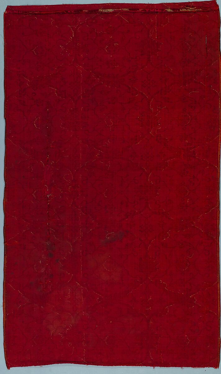 Panel of velvet, Silk and metal thread, Italian