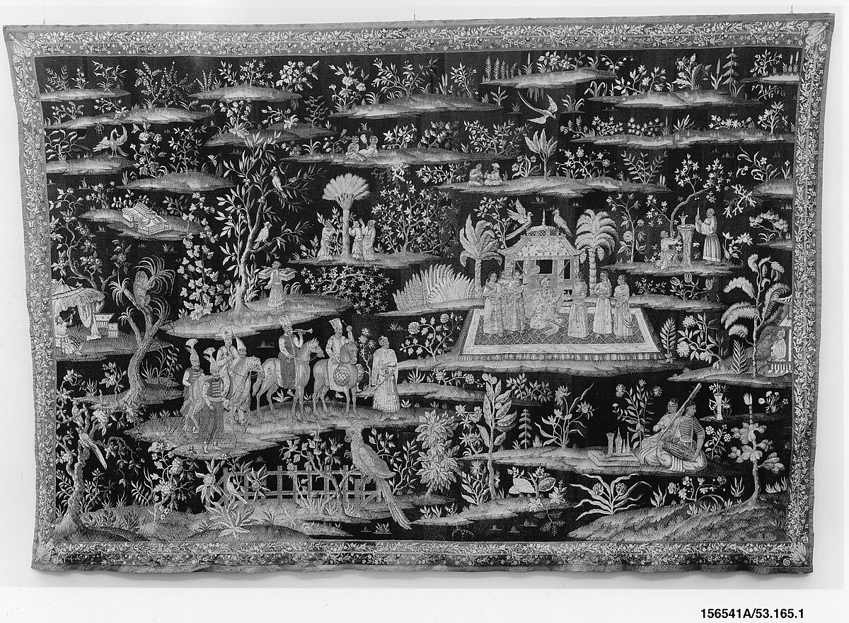 The Concert from a set of Tapestries "After the Indian Manner", Attributed to the workshop of John Vanderbank (Flemish, 1683–1717), Wool, silk (19-20 warps per inch, 7-8 per cm.), British, London