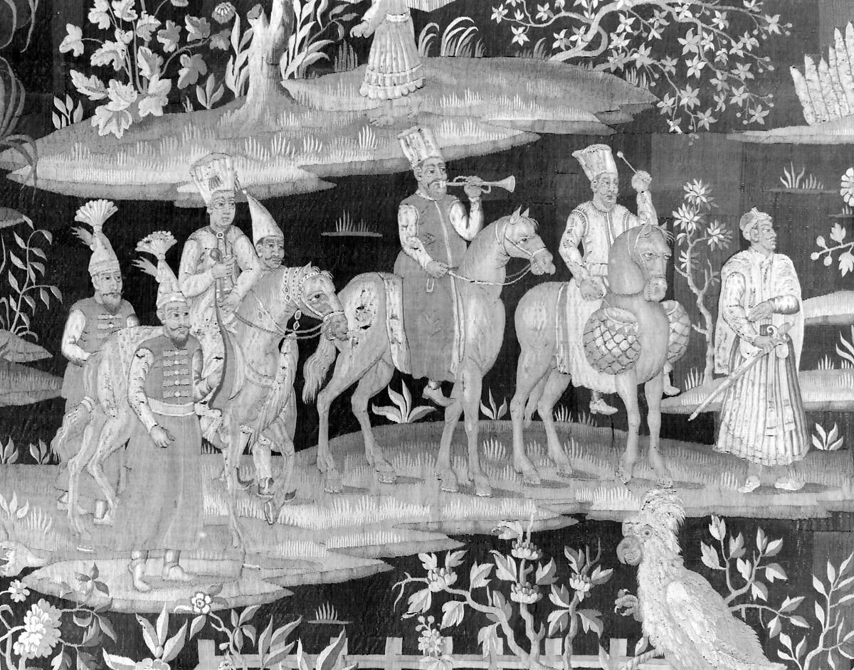 The Concert from a set of Tapestries "After the Indian Manner", Attributed to the workshop of John Vanderbank (Flemish, 1683–1717), Wool, silk (19-20 warps per inch, 7-8 per cm.), British, London