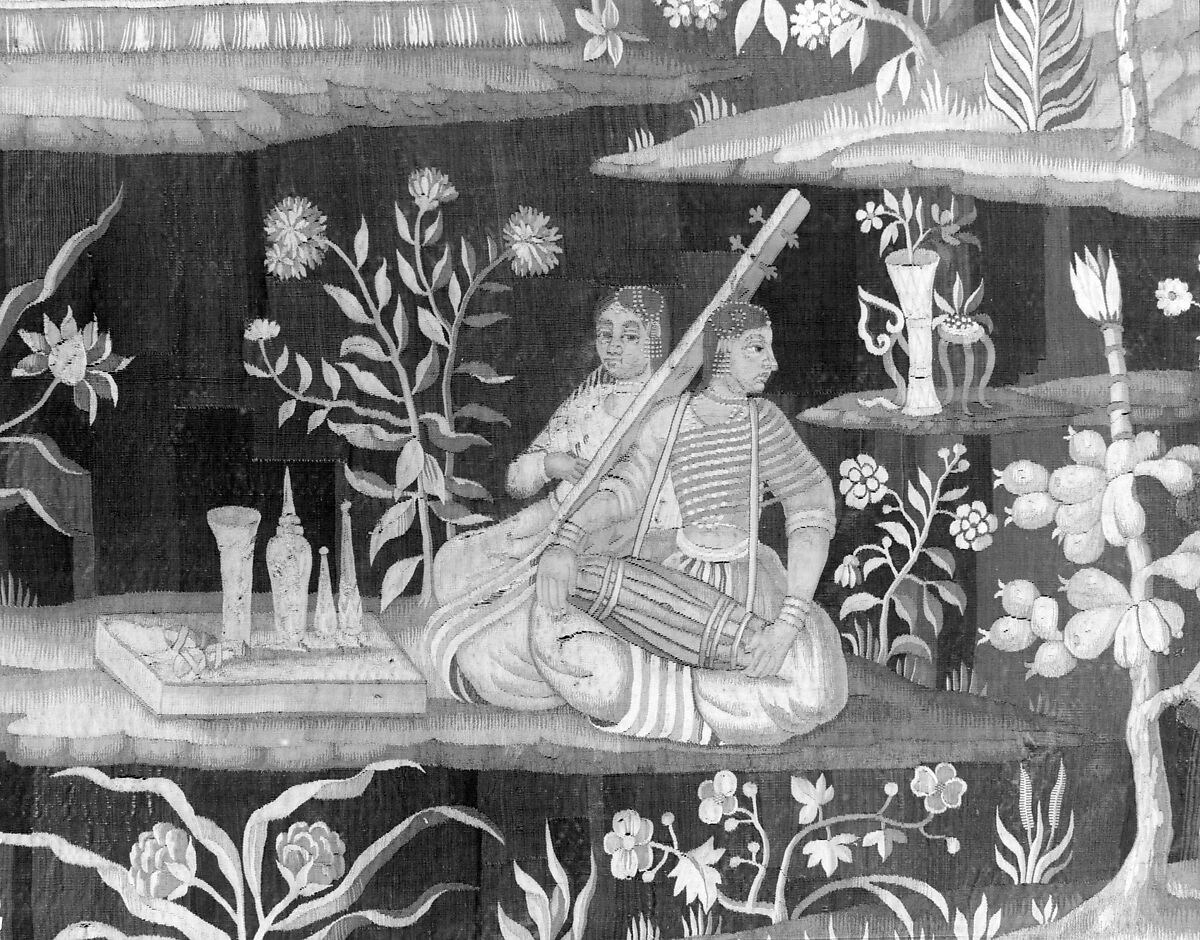 The Concert from a set of Tapestries "After the Indian Manner", Attributed to the workshop of John Vanderbank (Flemish, 1683–1717), Wool, silk (19-20 warps per inch, 7-8 per cm.), British, London