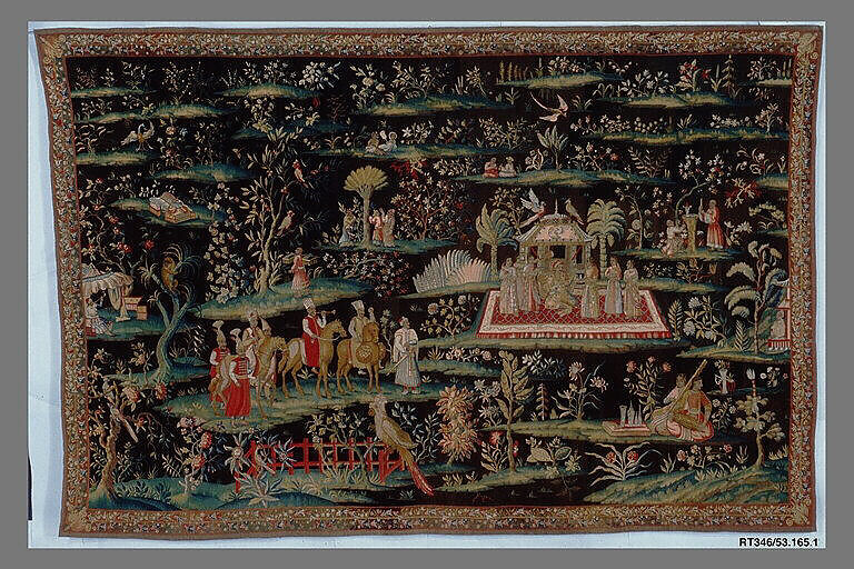 The Concert from a set of Tapestries "After the Indian Manner", Attributed to the workshop of John Vanderbank (Flemish, 1683–1717), Wool, silk (19-20 warps per inch, 7-8 per cm.), British, London