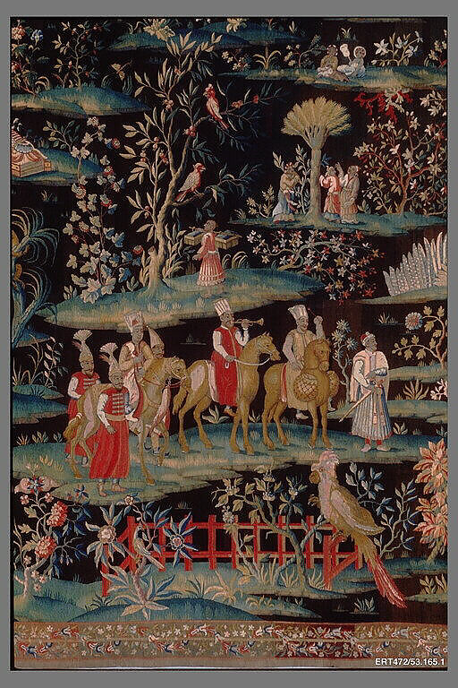 The Concert from a set of Tapestries "After the Indian Manner", Attributed to the workshop of John Vanderbank (Flemish, 1683–1717), Wool, silk (19-20 warps per inch, 7-8 per cm.), British, London