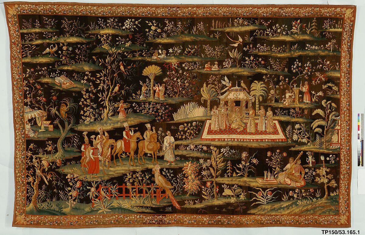 The Concert from a set of Tapestries "After the Indian Manner", Attributed to the workshop of John Vanderbank (Flemish, 1683–1717), Wool, silk (19-20 warps per inch, 7-8 per cm.), British, London