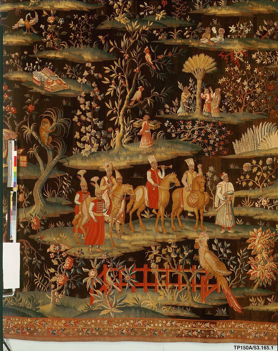 The Concert from a set of Tapestries "After the Indian Manner", Attributed to the workshop of John Vanderbank (Flemish, 1683–1717), Wool, silk (19-20 warps per inch, 7-8 per cm.), British, London