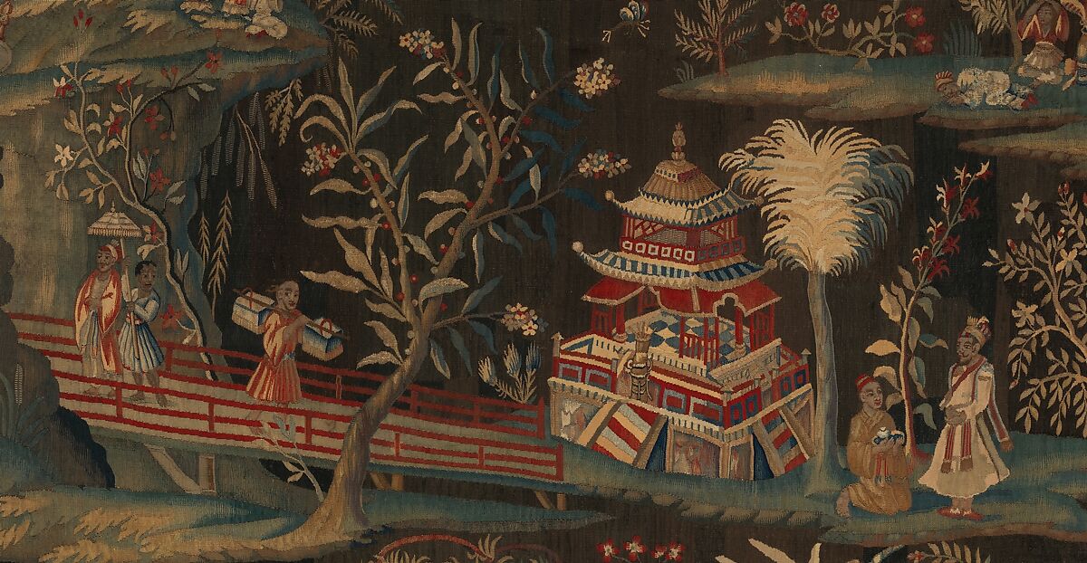 The Toilette of the Princess from a set of Tapestries "After the Indian Manner", Attributed to the workshop of John Vanderbank (Flemish, 1683–1717), Wool, silk (19-20 warps per inch, 7-8 per cm.), British, London