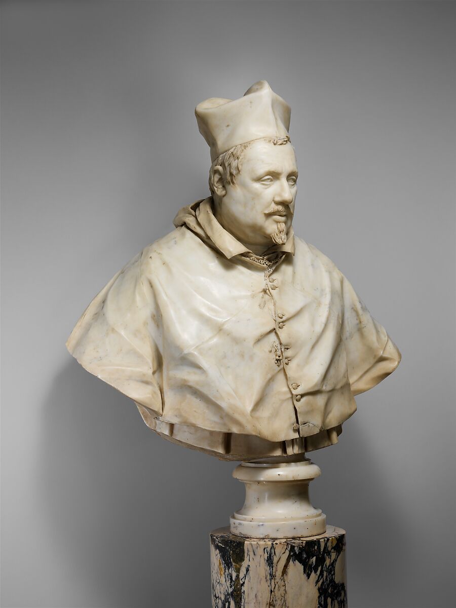 Cardinal Scipione Borghese (1577–1633), Giuliano Finelli (Italian, Carrara 1601–1653 Rome), Marble, Italian, Rome
