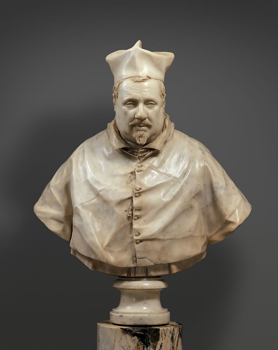 Cardinal Scipione Borghese (1577–1633), Giuliano Finelli (Italian, Carrara 1601–1653 Rome), Marble, Italian, Rome 